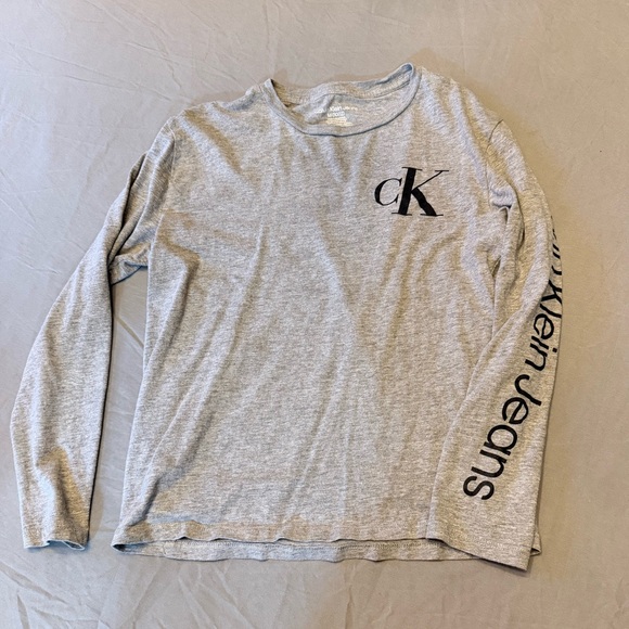 Calvin Klein Other - Calvin Klein Heather Gray Logo Long Sleeve, boys 10/12